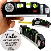 Zestaw dla Taty Poziomica Laserowa z Miarką + Świecące Rękawiczki - Prezent dla Taty na Dzień Ojca Święta Urodziny