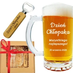 Zestaw do Piwa Kufel + Otwieracz - prezent na Dzień Chłopaka dla kolegi z pracy