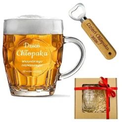 Zestaw do Piwa Kufel + Otwieracz - prezent na Dzień Chłopaka