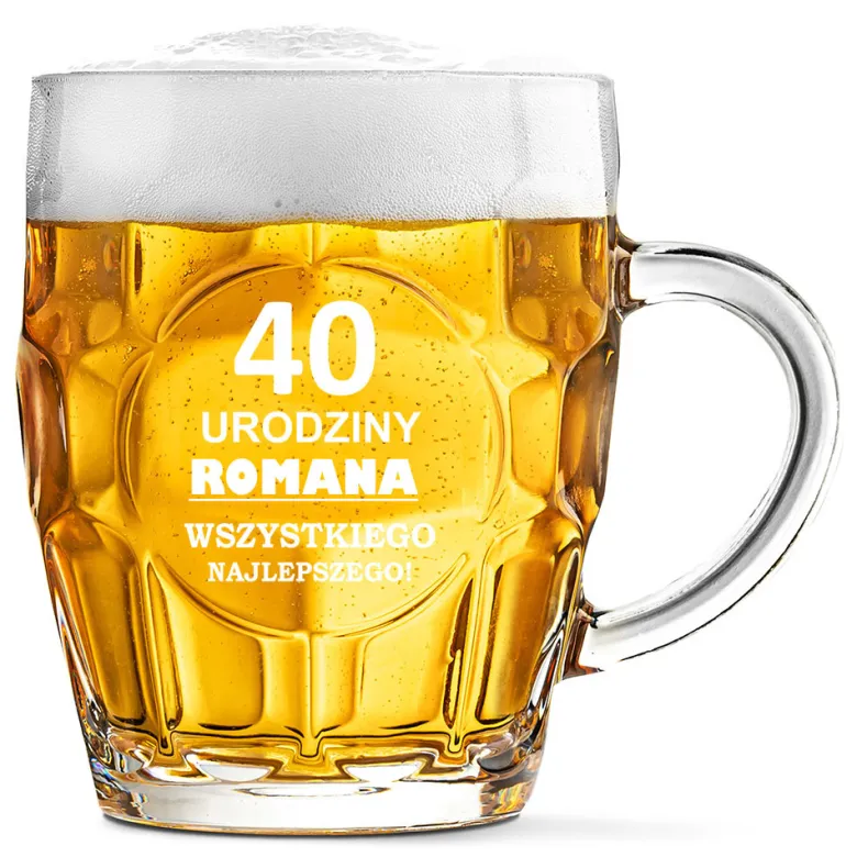 Zestaw do Piwa z grawerem Kufel + Otwieracz - prezent dla faceta męża chłopaka taty na urodziny