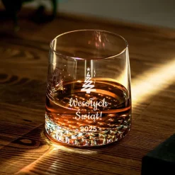 Zestaw do Whisky z Grawerem na Święta - prezent upominki paczki świąteczne dla pracowników klientów zestaw prezentowy kosz