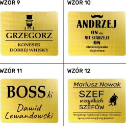 Zestaw do Whisky z Grawerem - Prezent dla Mężczyzny Męża Chłopaka Faceta Taty Dziadka na Święta Urodziny