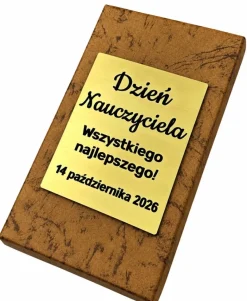 Zestaw Długopis i Brelok Drewniany w Pudełku z Grawerem - Prezent na Dzień Nauczyciela dla Wychowawcy Nauczyciela