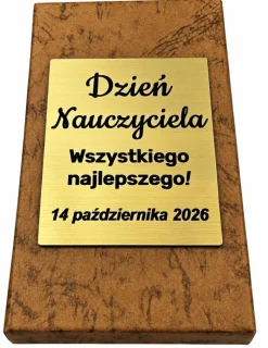 Zestaw Długopis i Brelok Drewniany w Pudełku z Grawerem - Prezent na Dzień Nauczyciela dla Wychowawcy Nauczyciela
