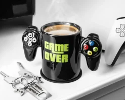 ZESTAW gracza GAME OVER kubek, podkładka, breloki