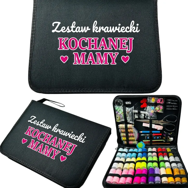 Zestaw Krawiecki Kochanej Mamy - Prezent dla Mamy na Dzień Matki Święta Urodziny