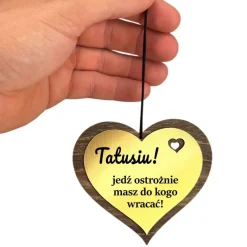 Zestaw Kubek Termiczny + Zawieszka Tatusiu Jedź Ostrożnie - Prezent dla Taty na Dzień Ojca Święta