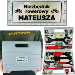 Zestaw Narzędzi Rowerowych 44 el. z Grawerem - Prezent dla Taty Męża Dziadka Mężczyzny na Święta