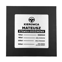 Zestaw Prezent dla Kierowcy Mechanika z grawerem - kubek opony, łyżeczka oraz brelok
