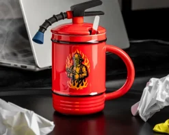 Zestaw Prezent dla Strażaka Taty Brata Męża Chłopaka na Święta Urodziny - Kubek + Brelok + Łyżeczka