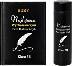 Zestaw Prezentowy dla Nauczyciela Wychowawcy Kalendarz + Kubek Termiczny - Prezent na Dzień Nauczyciela