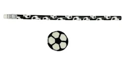 Zestaw 7w1 Prezent dla Piłkarza Chłopca 4 5 6 7 8 9 10 lat na Święta Urodziny - Kubek Przybornik Długopis Brelok Ołówek Gumka